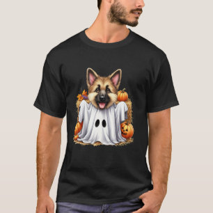German Shepherd Dog Halloween Costume Party Ghost T-Shirt