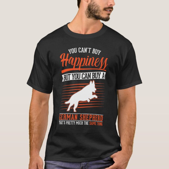 German Shepherd Dog Happiness T-Shirt (Front)