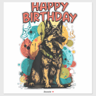 German Shepherd Dog Happy Birthday Party Shep Clot