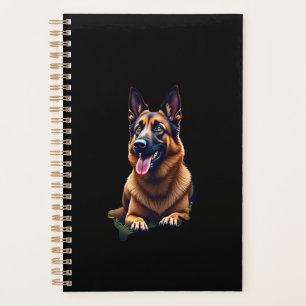 German Shepherd Dog Head Portrait Dog Lover Pet Ow Planner