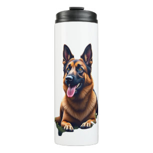 German Shepherd Dog Head Portrait Dog Lover Pet Ow Thermal Tumbler