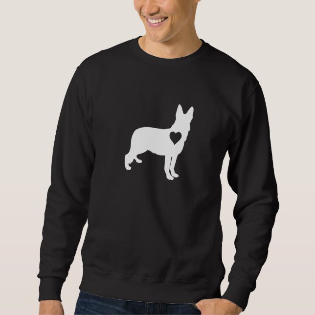 German Shepherd Dog  Heart Sweatshirt (Front)
