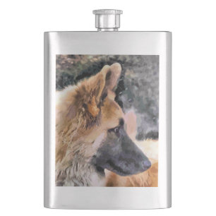 GERMAN SHEPHERD DOG HIP FLASK