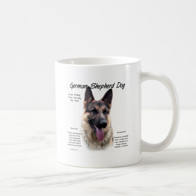 German Shepherd Dog History Design Coffee Mug (Right)