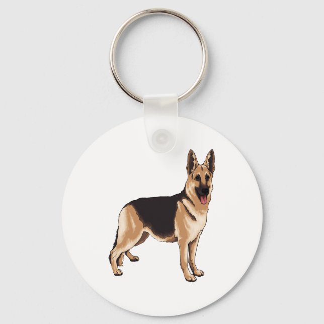 German shepherd dog  key ring (Front)