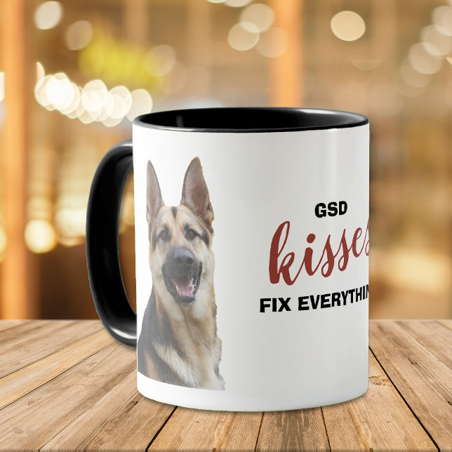 German Shepherd Dog Kisses Fix Everything Mug (Creator Uploaded)