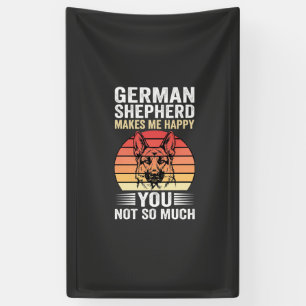 German Shepherd Dog Lover Funny Retro Banner