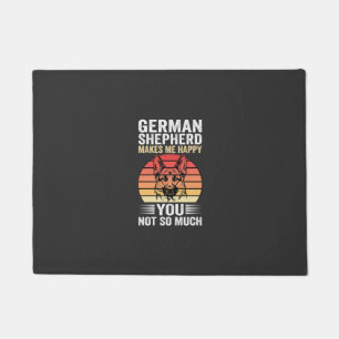 German Shepherd Dog Lover Funny Retro Doormat
