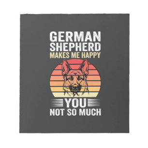 German Shepherd Dog Lover Funny Retro Notepad
