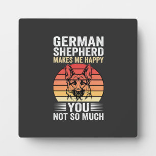 German Shepherd Dog Lover Funny Retro Plaque