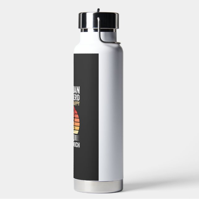 German Shepherd Dog Lover Funny Retro Water Bottle (Left)