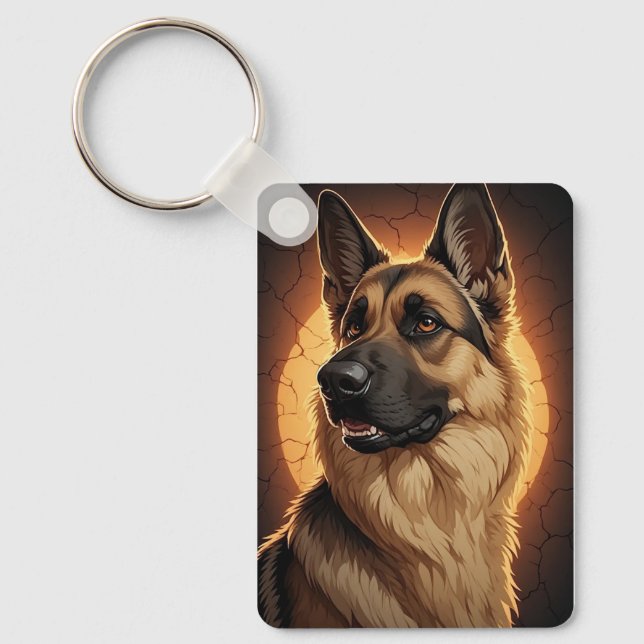 🐾 German Shepherd Dog Lover Gift Ideas 🐾 Key Ring (Front)