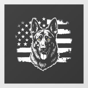 German Shepherd Dog Lover USA American Flag 4th