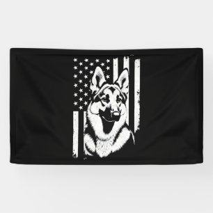 German Shepherd Dog Lover USA American Flag   Banner