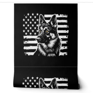 German Shepherd Dog Lover USA American Flag Wallpaper