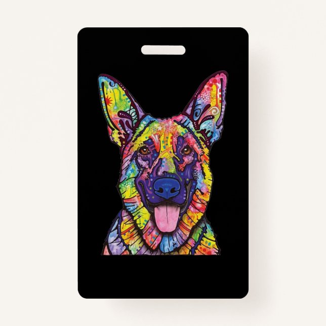 German Shepherd Dog Lovers ID Badge (Front)