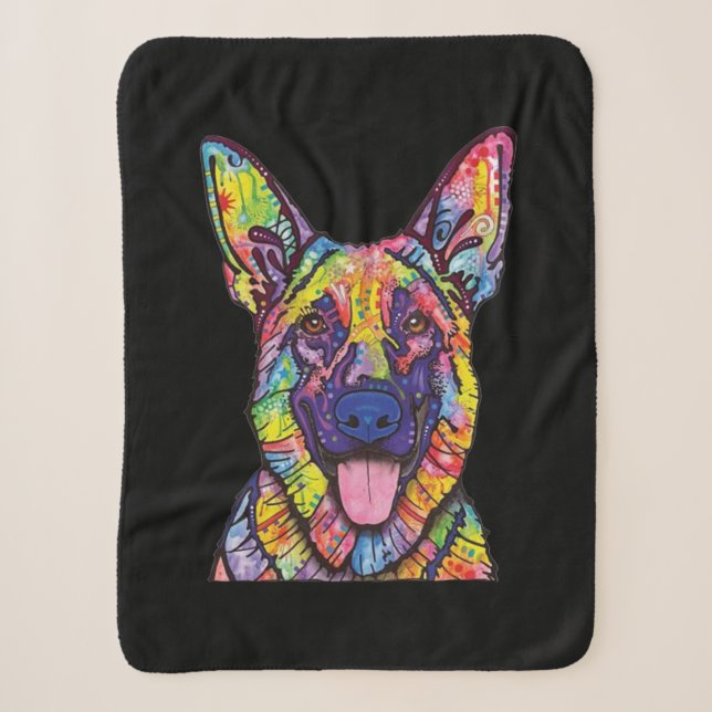 German Shepherd Dog Lovers Sherpa Blanket (Front)