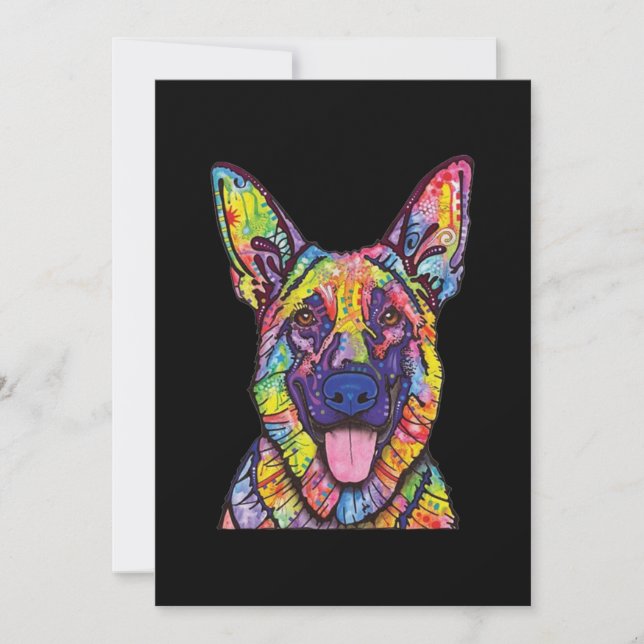 German Shepherd Dog Lovers Thank You Card (Front)