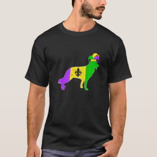 German Shepherd Dog Mardi Gras Carnivals Funny Pup T-Shirt