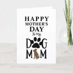 German Shepherd Dog Mum Custom Text Mother's Day Holiday Card