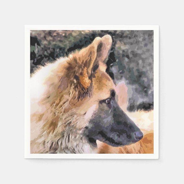 GERMAN SHEPHERD DOG NAPKIN (Front)