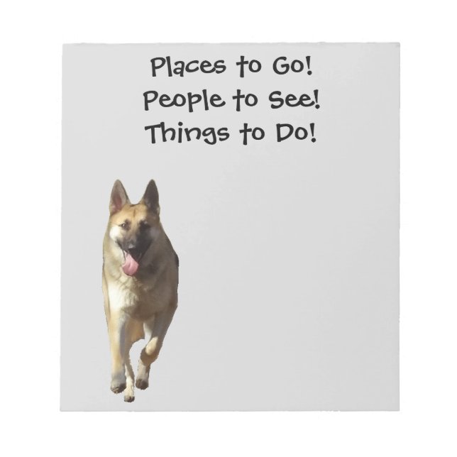 German Shepherd Dog Notepad (Front)