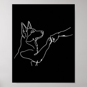 German Shepherd Dog Owner Cute Design Poster