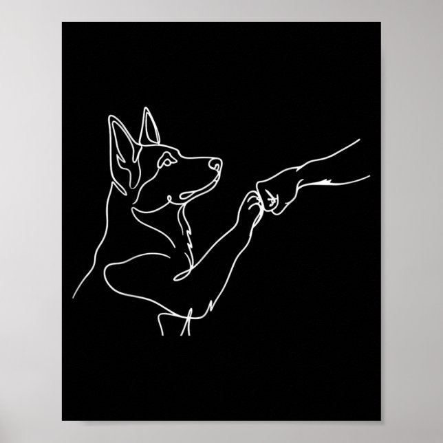 German Shepherd Dog Owner Cute Design Poster (Front)
