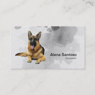 German Shepherd Dog Painting Business Card