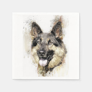 German Shepherd Dog Paper Napkin