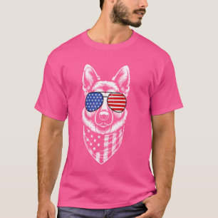 German Shepherd Dog Patriotic 4th of July American T-Shirt