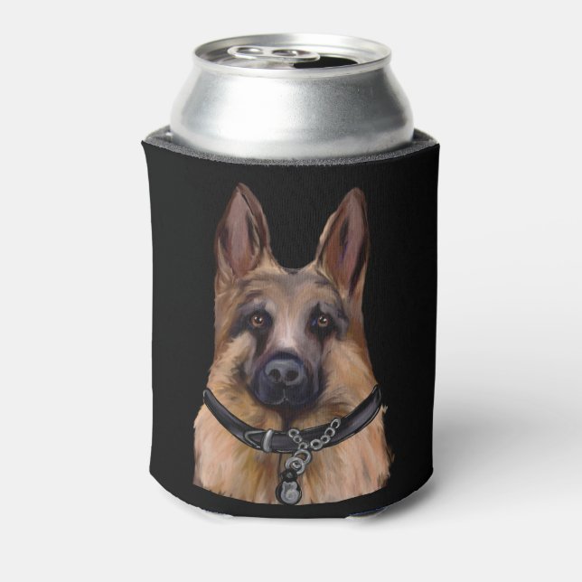 German Shepherd Dog Patrol Can Cooler (Can Back)