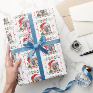 German Shepherd Dog Pattern Christmas Wrapping Paper