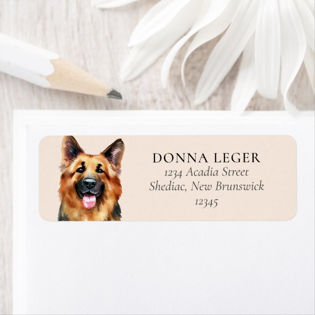 German Shepherd Dog Personalised Address (Insitu)