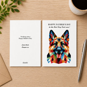 German Shepherd Dog Personalised Father's Day Holiday Card