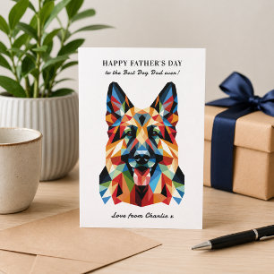 German Shepherd Dog Personalised Father's Day Holiday Postcard