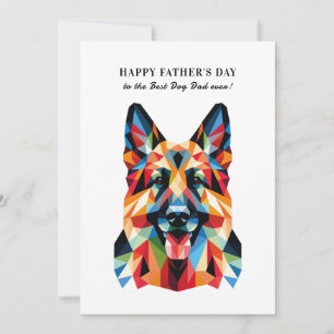 German Shepherd Dog Personalized Father's Day Holiday Card