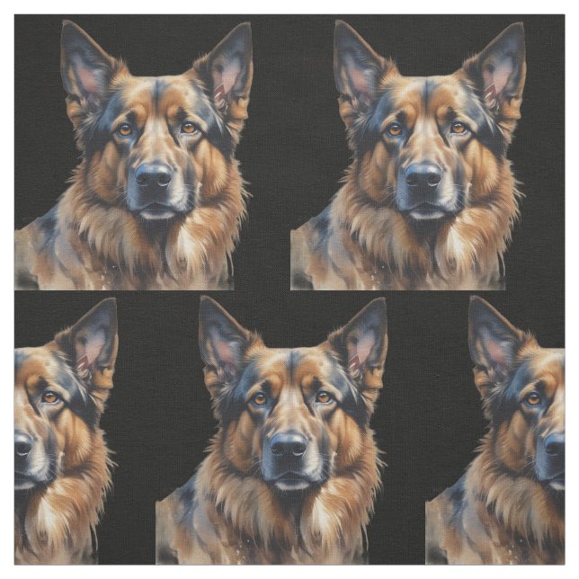German Shepherd dog pet animal Fabric (Swatch)