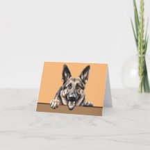 German Shepherd Dog Pet Notecard or Thank you Card