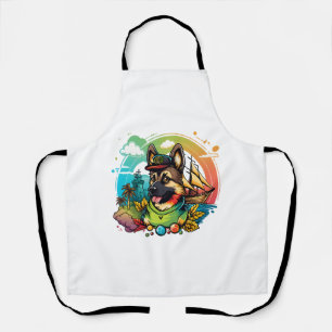 German Shepherd Dog Pirate Apron