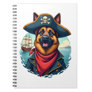German Shepherd Dog Pirate Copy Notebook