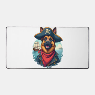 German Shepherd Dog Pirate  Desk Mat