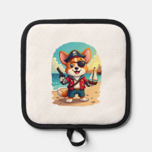 German Shepherd Dog Pirate Pot Holder