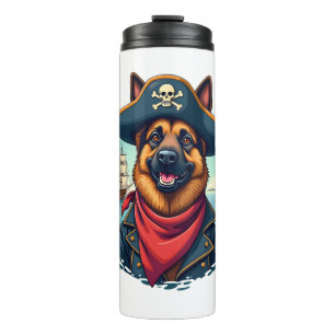 German Shepherd Dog Pirate  Thermal Tumbler