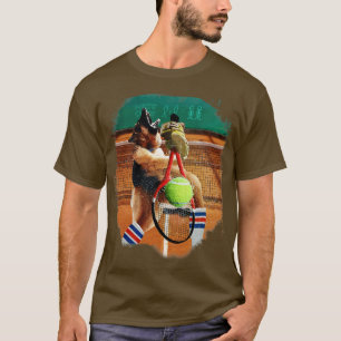 German Shepherd Dog Playing Tennis 1 T-Shirt