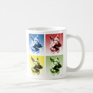 German Shepherd Dog Pop Art Coffee Mug