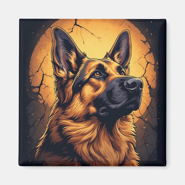 🐾 German Shepherd Dog Portrait Gifts 🐾 Magnet (Front)