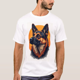 German Shepherd Dog Portrait Graphic T-Shirt