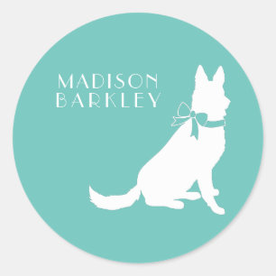 German Shepherd Dog Puppy Classic Round Sticker