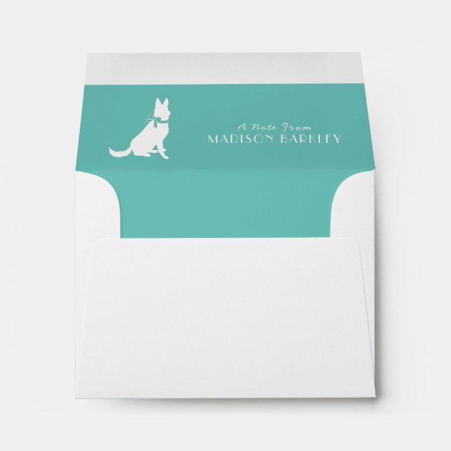 German Shepherd Dog Puppy Envelope (Back (Bottom))